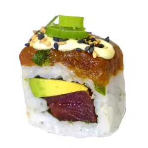 Tuna x Tuna Tartare<img src="//cdn.sitedish.nl/nieuw_design/img/allergies/Pepper-1.svg" alt="Mild" data-toggle="tooltip" data-placement="bottom" title="" data-original-title="Mild"> <img src="//cdn.sitedish.nl/nieuw_design/img/allergies/Egg.svg" alt="Ei" data-toggle="tooltip" data-placement="bottom" title="" data-original-title="Ei"> <img src="//cdn.sitedish.nl/nieuw_design/img/allergies/Milk.svg" alt="Melk" data-toggle="tooltip" data-placement="bottom" title="" data-original-title="Melk"> <img src="//cdn.sitedish.nl/nieuw_design/img/allergies/Sesame.svg" alt="Sesam" data-toggle="tooltip" data-placement="bottom" title="" data-original-title="Sesam"> <img src="//cdn.sitedish.nl/nieuw_design/img/allergies/Fish.svg" alt="Vis" data-toggle="tooltip" data-placement="bottom" title="" data-original-title="Vis"> 