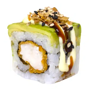 Vega Dragon Roll<img src="//cdn.sitedish.nl/nieuw_design/img/allergies/Egg.svg" alt="Ei" data-toggle="tooltip" data-placement="bottom" title="" data-original-title="Ei"> <img src="//cdn.sitedish.nl/nieuw_design/img/allergies/Wheat.svg" alt="Gluten" data-toggle="tooltip" data-placement="bottom" title="" data-original-title="Gluten"> <img src="//cdn.sitedish.nl/nieuw_design/img/allergies/Milk.svg" alt="Melk" data-toggle="tooltip" data-placement="bottom" title="" data-original-title="Melk"> <img src="//cdn.sitedish.nl/nieuw_design/img/allergies/Sesame.svg" alt="Sesam" data-toggle="tooltip" data-placement="bottom" title="" data-original-title="Sesam"> <img src="//cdn.sitedish.nl/nieuw_design/img/allergies/Vegan.svg" alt="Vegetarisch" data-toggle="tooltip" data-placement="bottom" title="" data-original-title="Vegetarisch"> 