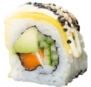 Vega Salmon x Mango<img src="//cdn.sitedish.nl/nieuw_design/img/allergies/Egg.svg" alt="Ei" data-toggle="tooltip" data-placement="bottom" title="" data-original-title="Ei"> <img src="//cdn.sitedish.nl/nieuw_design/img/allergies/Milk.svg" alt="Melk" data-toggle="tooltip" data-placement="bottom" title="" data-original-title="Melk"> <img src="//cdn.sitedish.nl/nieuw_design/img/allergies/Sesame.svg" alt="Sesam" data-toggle="tooltip" data-placement="bottom" title="" data-original-title="Sesam"> <img src="//cdn.sitedish.nl/nieuw_design/img/allergies/Vegan.svg" alt="Vegetarisch" data-toggle="tooltip" data-placement="bottom" title="" data-original-title="Vegetarisch"> 