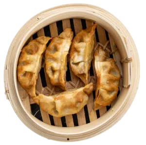 Vega Fried Gyoza<img src="//cdn.sitedish.nl/nieuw_design/img/allergies/Wheat.svg" alt="Gluten" data-toggle="tooltip" data-placement="bottom" title="" data-original-title="Gluten"> <img src="//cdn.sitedish.nl/nieuw_design/img/allergies/Vegan.svg" alt="Vegetarisch" data-toggle="tooltip" data-placement="bottom" title="" data-original-title="Vegetarisch"> 