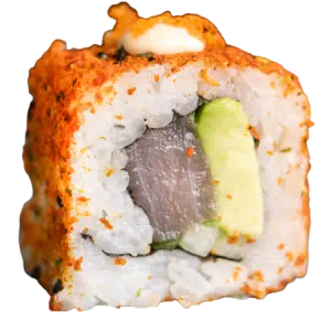 Spicy Tuna Maki<img src="//cdn.sitedish.nl/nieuw_design/img/allergies/Pepper-2.svg" alt="Pittig" data-toggle="tooltip" data-placement="bottom" title="" data-original-title="Pittig"> <img src="//cdn.sitedish.nl/nieuw_design/img/allergies/Egg.svg" alt="Ei" data-toggle="tooltip" data-placement="bottom" title="" data-original-title="Ei"> <img src="//cdn.sitedish.nl/nieuw_design/img/allergies/Milk.svg" alt="Melk" data-toggle="tooltip" data-placement="bottom" title="" data-original-title="Melk"> <img src="//cdn.sitedish.nl/nieuw_design/img/allergies/Fish.svg" alt="Vis" data-toggle="tooltip" data-placement="bottom" title="" data-original-title="Vis"> 